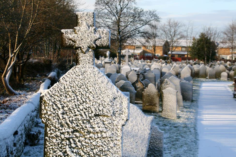 The beauty of snow - Sutton Parish Graveyard at St.Nicholas Church