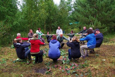 Teachers at Forest School in Clock Face Country Park