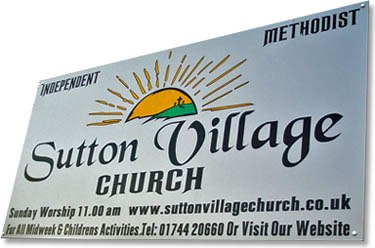 Sutton Village Church sign