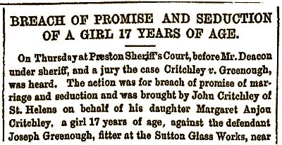 Preston Guardian report of May 16th 1874