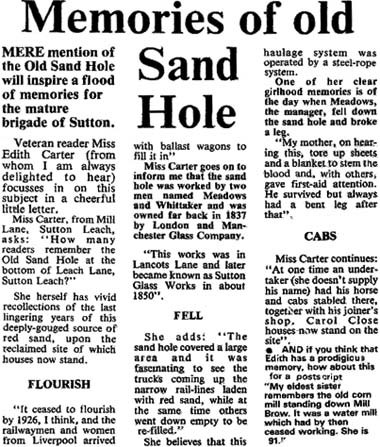 Memories of old Sand Hole