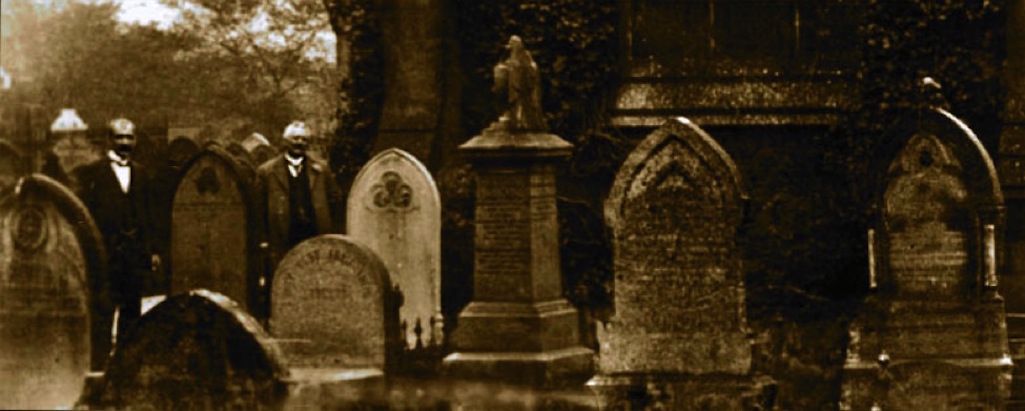 Sutton Parish churchyard in front of St.Nicholas c.1910