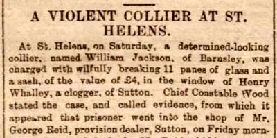 Violent collier at St.Helens