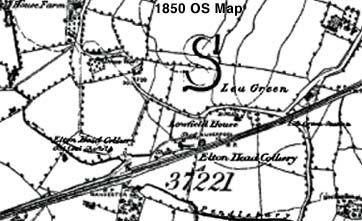 Lea Green map from 1850