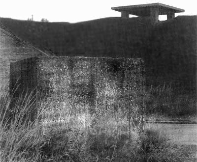 Road block and observation platform in Sutton, St.Helens