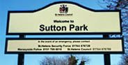 Sutton Park sign St.Helens